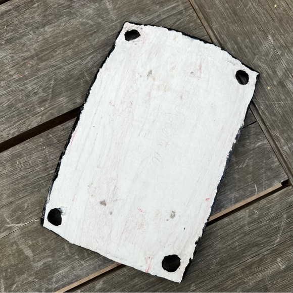 Studio Pottery Floral Lace Vanity Tray Plate or Candle Trinket Plate Curved Edge - Picture 7 of 8